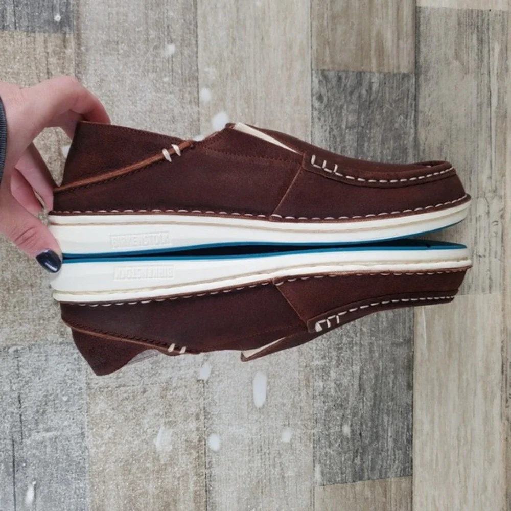 Birkenstock Duma Unisex Moccasins Loafers Mens Sz‎ 8 / Womens 10 Brown Slip On
